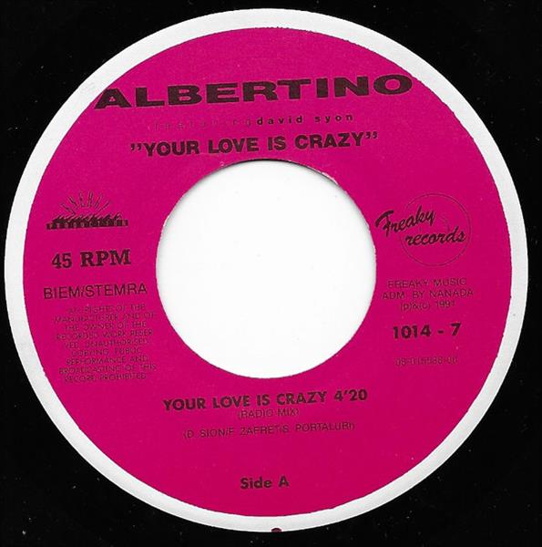 Grote foto albertino featuring david sion your love is crazy muziek en instrumenten platen elpees singles