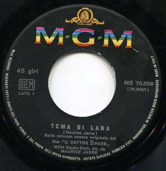 Grote foto maurice jarre tema di lara e titoli di testa da il dottor ivago colonna sonora originale muziek en instrumenten platen elpees singles