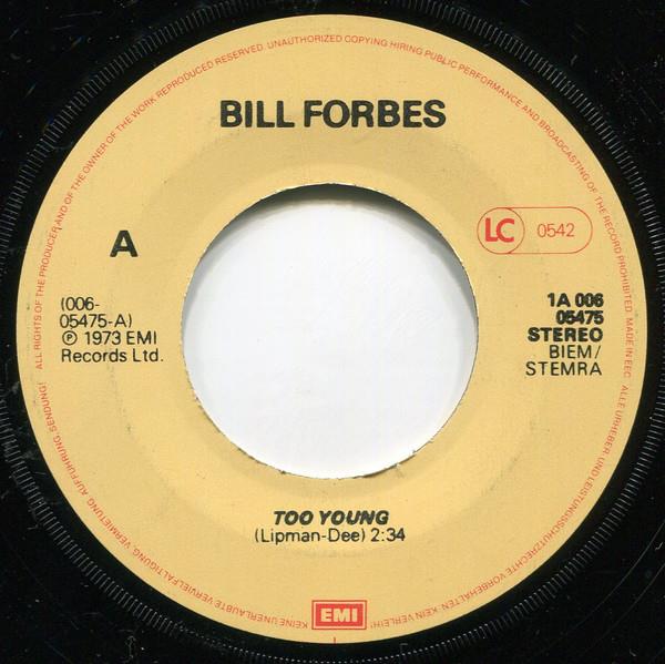 Grote foto bill forbes too young muziek en instrumenten platen elpees singles
