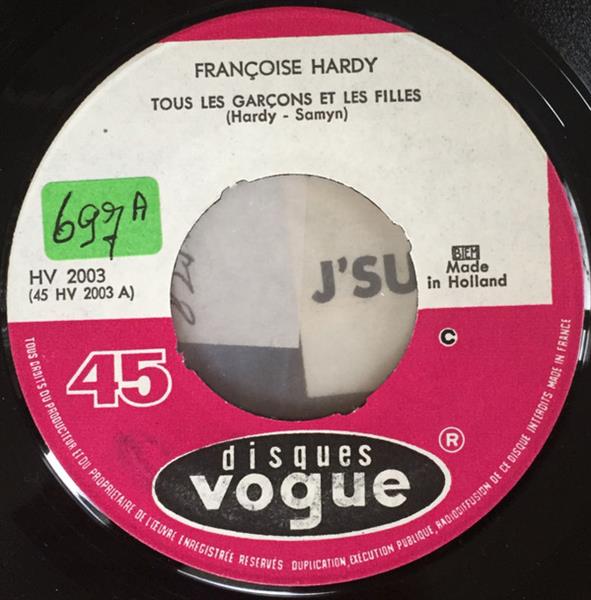 Grote foto fran oise hardy tous les gar ons et les filles c est a l amour auquel je pense muziek en instrumenten platen elpees singles