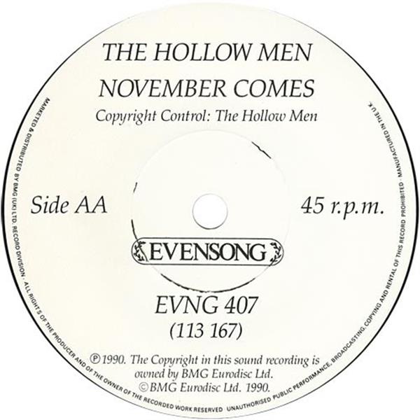 Grote foto the hollow men the rolling sea november comes muziek en instrumenten platen elpees singles