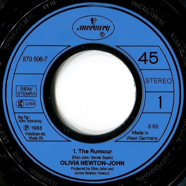 Grote foto olivia newton john the rumour muziek en instrumenten platen elpees singles