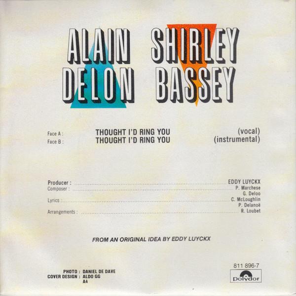 Grote foto alain delon shirley bassey thought i d ring you muziek en instrumenten platen elpees singles