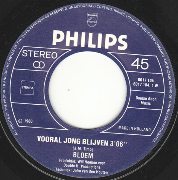 Grote foto bloem vooral jong blijven muziek en instrumenten platen elpees singles