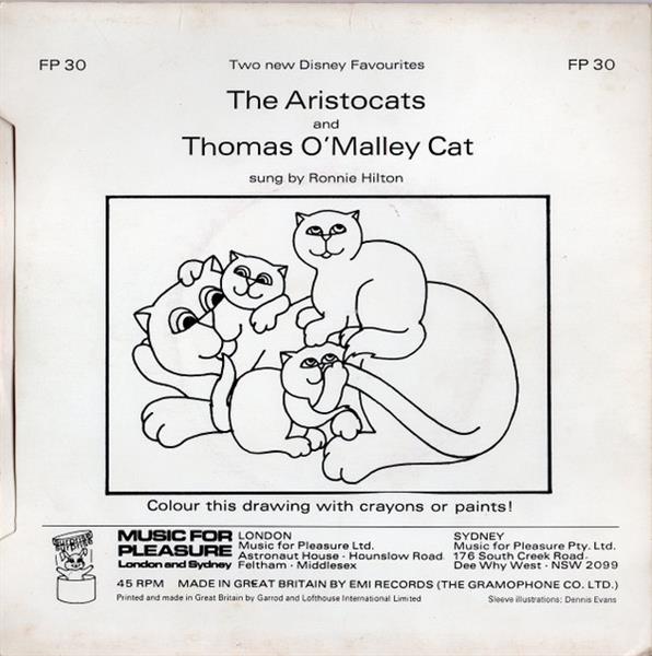 Grote foto ronnie hilton the aristocats and thomas o malley cat muziek en instrumenten platen elpees singles