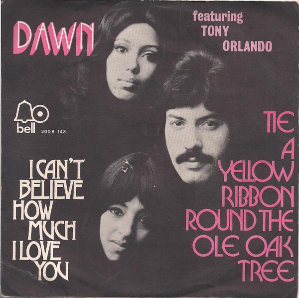 Grote foto dawn 5 featuring tony orlando tie a yellow ribbon round the ole oak tree muziek en instrumenten platen elpees singles