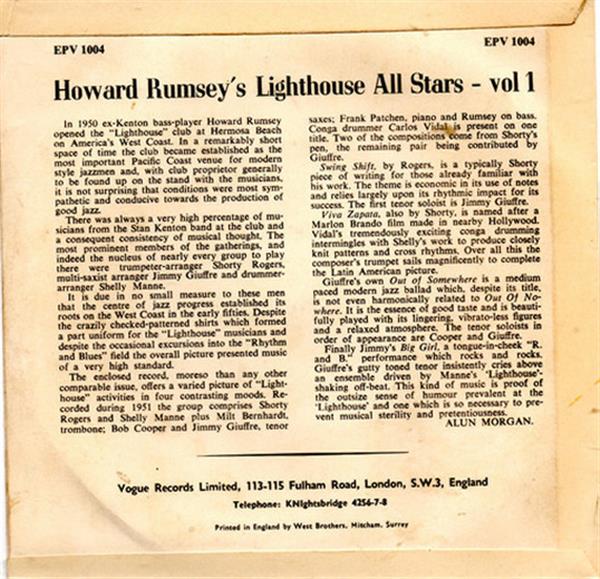 Grote foto howard rumsey lighthouse all stars vol. 1 muziek en instrumenten platen elpees singles