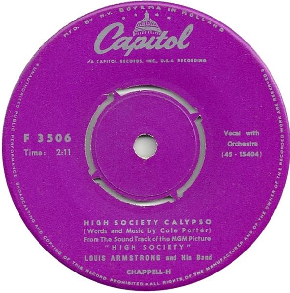 Grote foto louis armstrong and his band bing crosby high society calypso muziek en instrumenten platen elpees singles