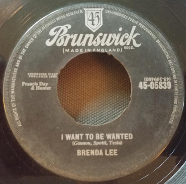 Grote foto brenda lee i want to be wanted muziek en instrumenten platen elpees singles