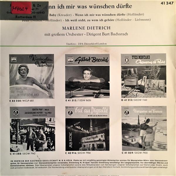 Grote foto marlene dietrich wenn ich mir was w nschen d rfte muziek en instrumenten platen elpees singles