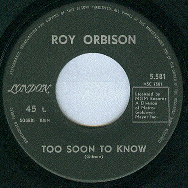 Grote foto roy orbison too soon to know you ll never be sixteen again muziek en instrumenten platen elpees singles