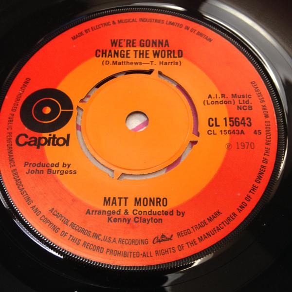 Grote foto matt monro we re gonna change the world muziek en instrumenten platen elpees singles