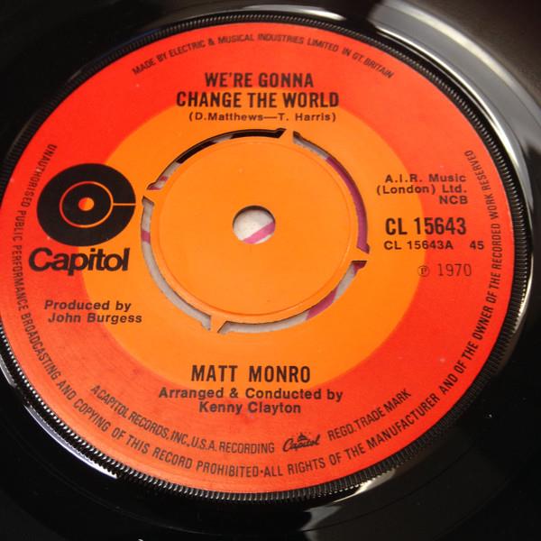 Grote foto matt monro we re gonna change the world muziek en instrumenten platen elpees singles