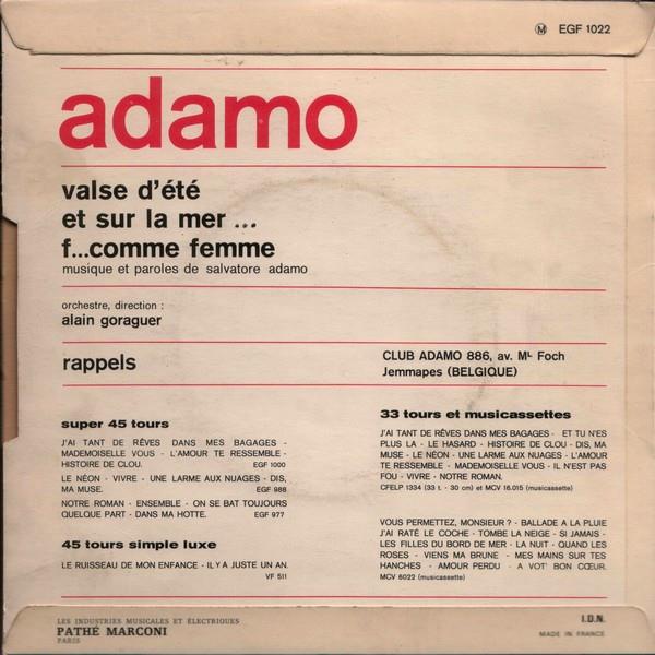 Grote foto adamo valse d t muziek en instrumenten platen elpees singles