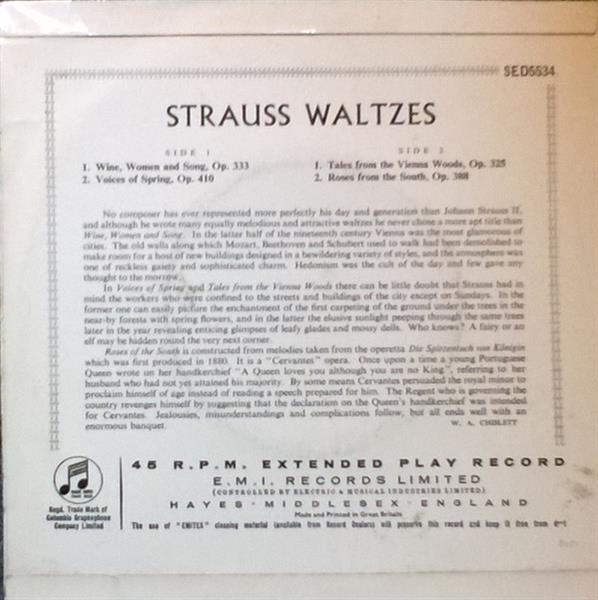 Grote foto wiener volksopernorchester strauss waltzes muziek en instrumenten platen elpees singles