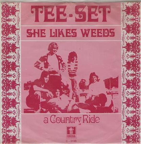 Grote foto tee set she likes weeds muziek en instrumenten platen elpees singles