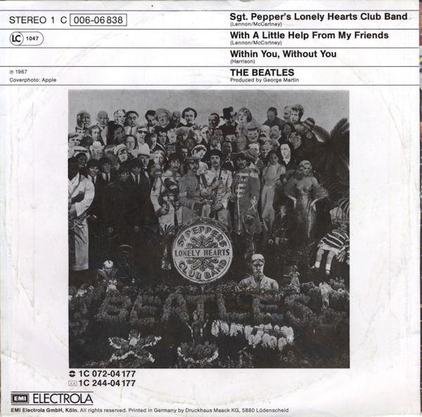 Grote foto the beatles sgt. pepper lonely hearts club band with a little help from my friends muziek en instrumenten platen elpees singles