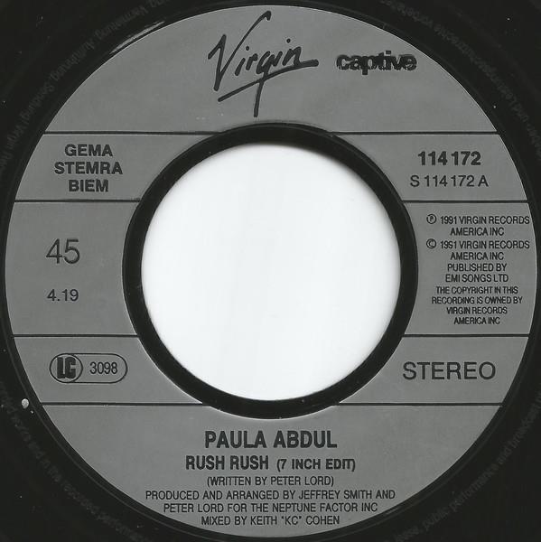 Grote foto paula abdul rush rush muziek en instrumenten platen elpees singles