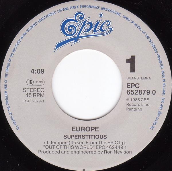 Grote foto europe 2 superstitious muziek en instrumenten platen elpees singles