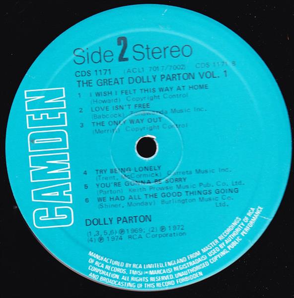 Grote foto dolly parton the great dolly parton vol. 1 d i v o r c e muziek en instrumenten platen elpees singles