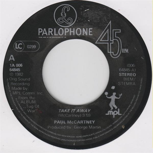 Grote foto paul mccartney take it away muziek en instrumenten platen elpees singles