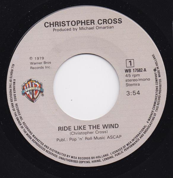 Grote foto christopher cross ride like the wind muziek en instrumenten platen elpees singles