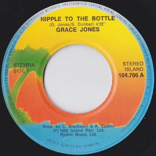 Grote foto grace jones nipple to the bottle the apple stretching muziek en instrumenten platen elpees singles