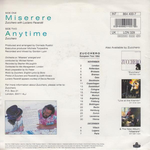 Grote foto zucchero and luciano pavarotti miserere muziek en instrumenten platen elpees singles