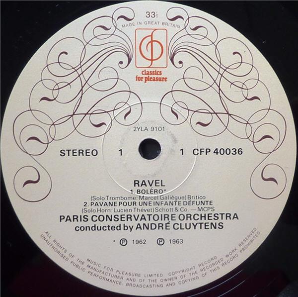 Grote foto maurice ravel orchestre de la soci t des concerts du conservatoire andr cluytens orchestral m muziek en instrumenten platen elpees singles