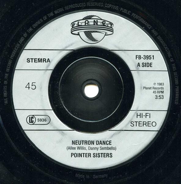 Grote foto pointer sisters neutron dance muziek en instrumenten platen elpees singles