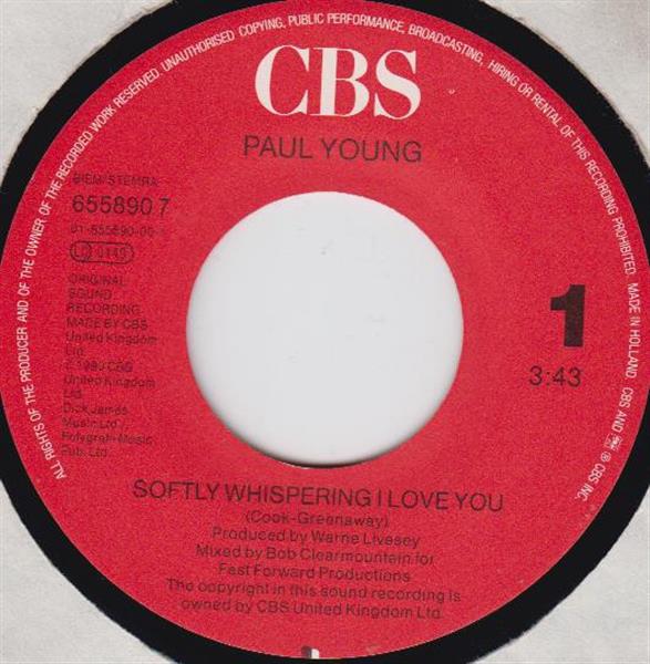 Grote foto paul young softly whispering i love you muziek en instrumenten platen elpees singles