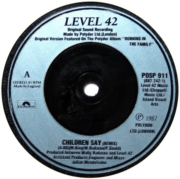 Grote foto level 42 children say muziek en instrumenten platen elpees singles