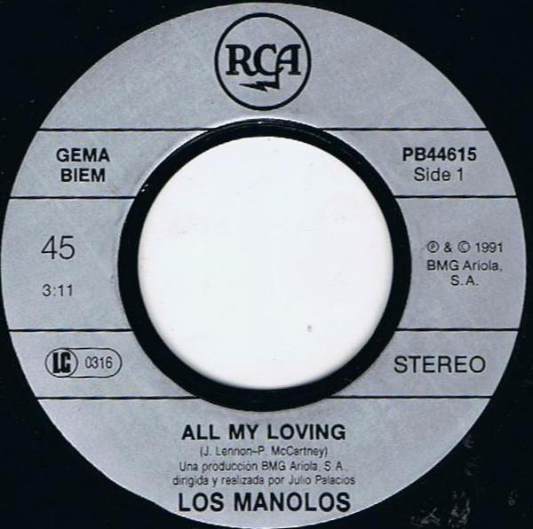 Grote foto los manolos all my loving muziek en instrumenten platen elpees singles