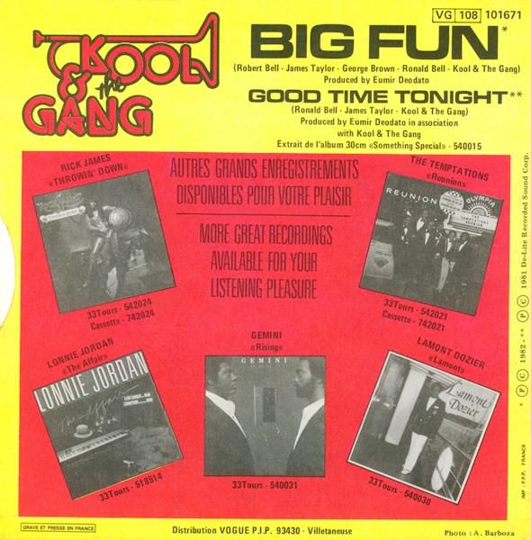 Grote foto kool the gang big fun good time tonight muziek en instrumenten platen elpees singles