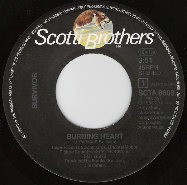 Grote foto survivor burning heart muziek en instrumenten platen elpees singles