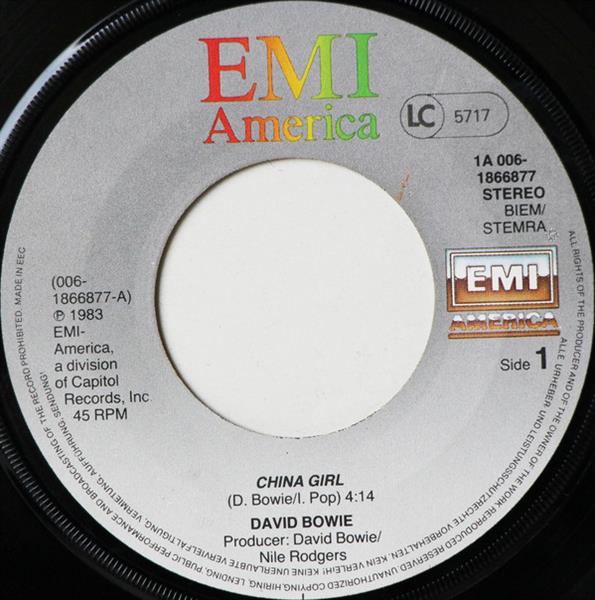 Grote foto david bowie china girl muziek en instrumenten platen elpees singles