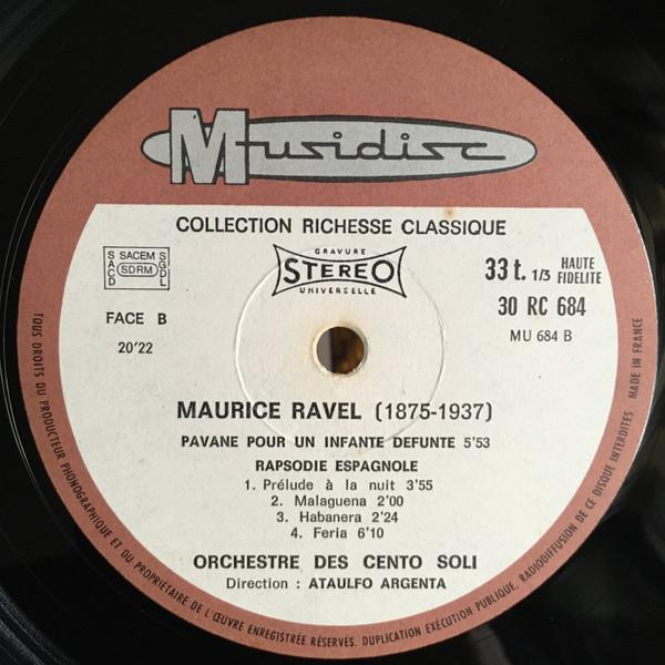 Grote foto maurice ravel orchestre des cento soli ata lfo argenta alborada del gracioso rapsodie espagnol muziek en instrumenten platen elpees singles