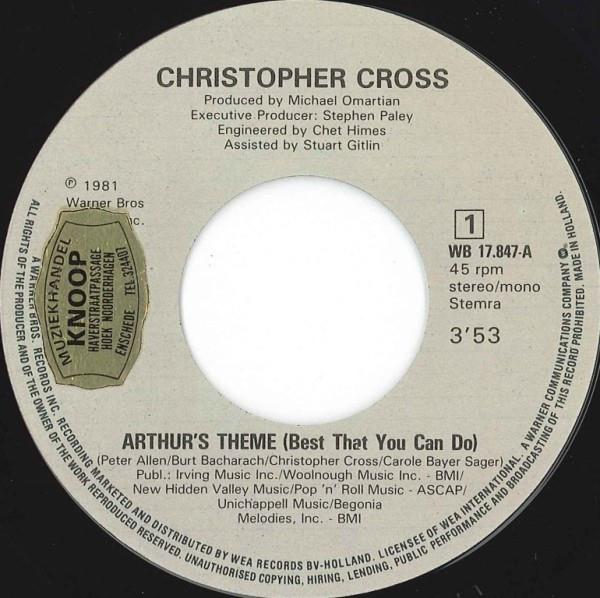 Grote foto christopher cross arthur theme best that you can do muziek en instrumenten platen elpees singles