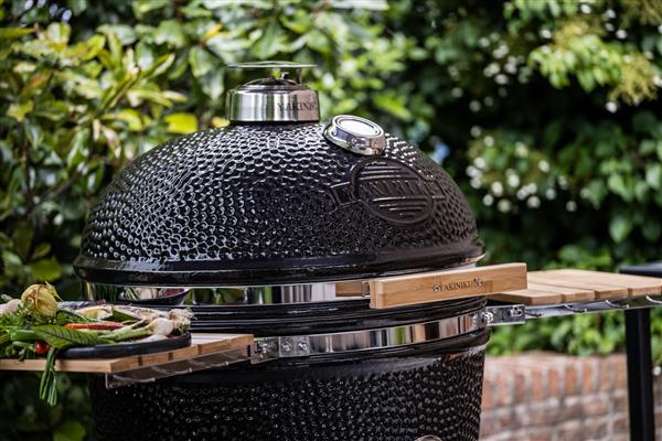 Grote foto yakiniku large kamado grill barbecue 19 inch incl. onderstel en zijtafels tuin en terras buitenkeukens
