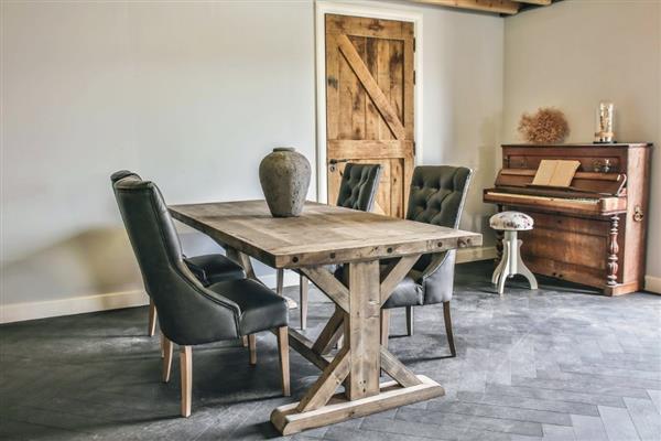 Grote foto sfeervolle leuke massieve kloostertafel 299 huis en inrichting eettafels