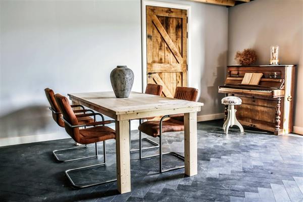 Grote foto kostelijke ontworpen moderne houten steigertafel huis en inrichting eettafels