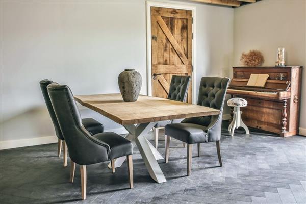 Grote foto prachtige actie rustieke houten eiken tafel huis en inrichting eettafels
