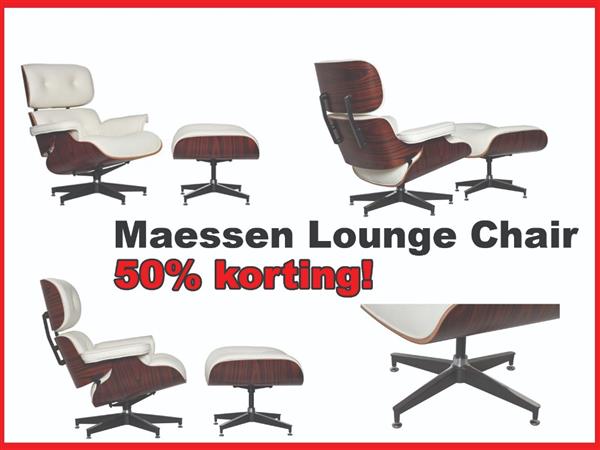 Grote foto 100 uitverkoop maessen lounge chair zwart leer huis en inrichting stoelen