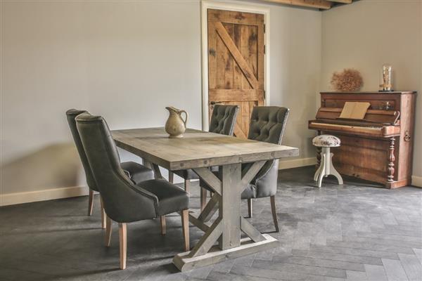 Grote foto nu een geleefde moderne kloostertafel nu voor 249 huis en inrichting eettafels