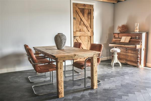 Grote foto antieke twentse steigertafel massief hout nu 129 huis en inrichting eettafels