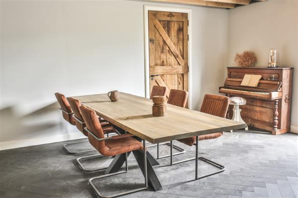 Grote foto vergrijsde massieve boomstam tafel nu v.a. 310 huis en inrichting eettafels