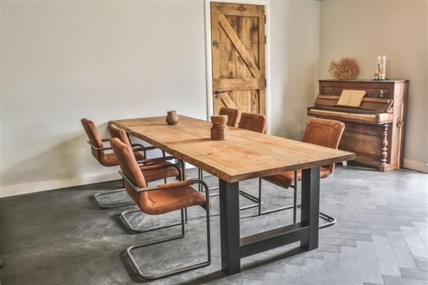 Grote foto vergrijsde massieve boomstam tafel nu v.a. 310 huis en inrichting eettafels