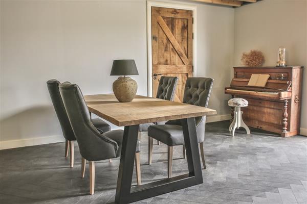 Grote foto boomstam tafel eiken eettafel uitverkoop 423 huis en inrichting eettafels