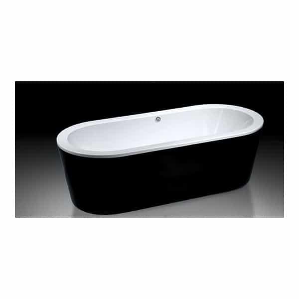 Grote foto bad vrijstaand ligbad black and white doe het zelf en verbouw sanitair