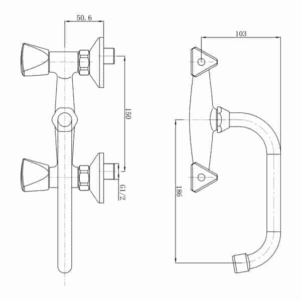 Grote foto keukenkraan wandmengkraan easy ii bo huis en inrichting keukenbenodigdheden